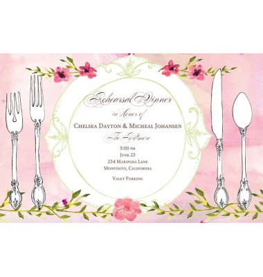 Bridal Shower Luncheon Invitations, Elegantly Plated, Bella Ink